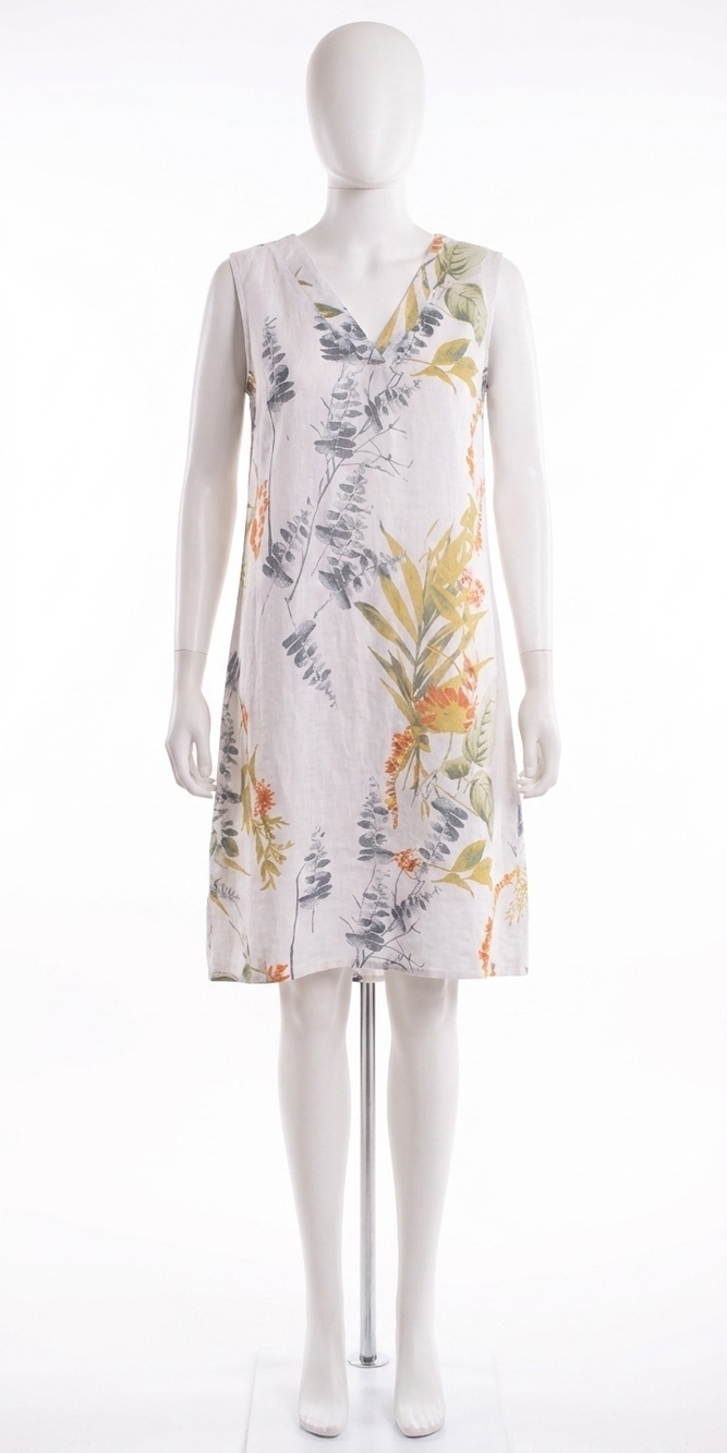 NEW GIGI MODA ninfa linen mini dress in white